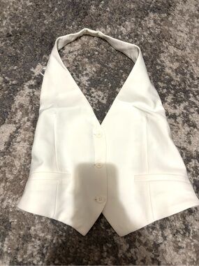 Cream Halter Vest Top